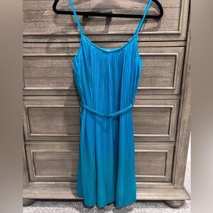3/$30 Mix & Match - Dynamite Vibrant Turquoise Strapless, Pleated Dress, XS